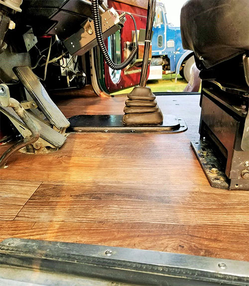 Truck wood floor installation